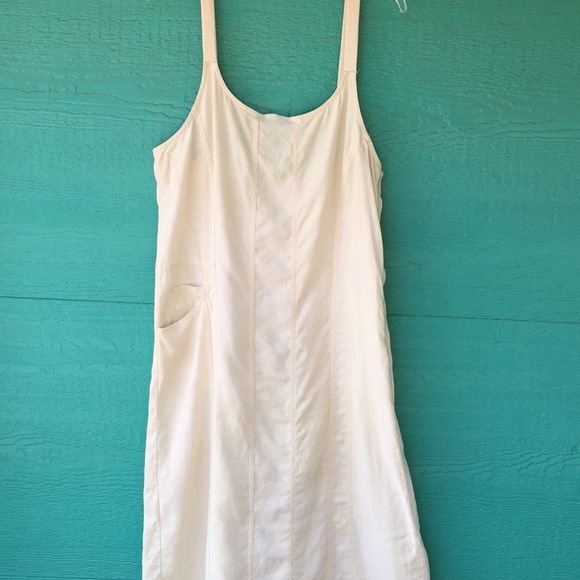 J. Jill Dresses & Skirts - J.JILL LINEN MAXI TANK DRESS WITH POCKETS SIDE ZIP